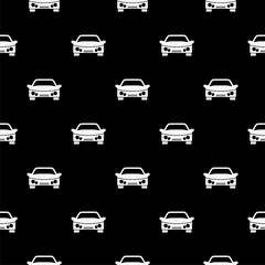 Fototapeta premium Car seamless pattern isolated on black background