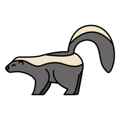 Obraz premium Skunk animal color stroke