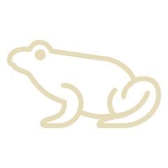 Obraz premium Simple thick stroke profile frog