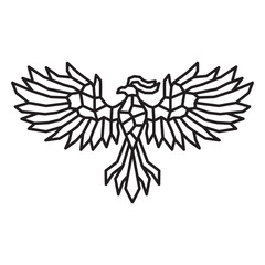 Obraz premium Fliying fenix polygonal