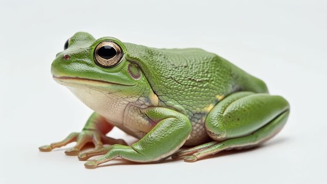 Green Tree Frog Portrait - A Close-Up of Natures Amphibian.