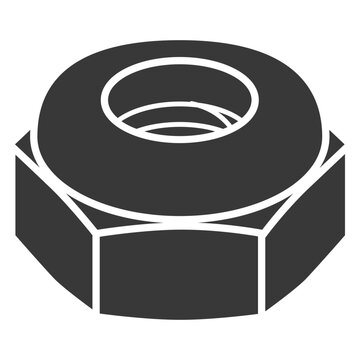 Nylon insert lock nut cut out