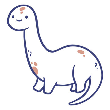 Cute apatosaurus dinosaur