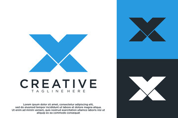 Naklejka premium letter X creative logo design vector