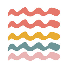 Cute Wavy Line Illustration