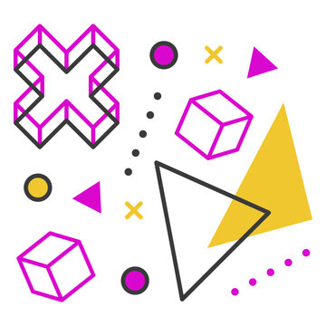 80s Geometric Shapes