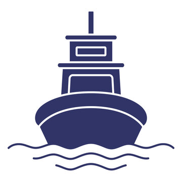 Launch boat water silhouette