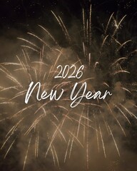 Black & White Festive Happy New Year Instagram Post - 1