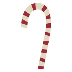 Candy cane christmas flat