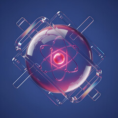 Abstract Digital Core: Futuristic Geometric Technology Concept