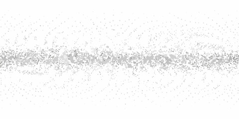 Fototapeta premium A speckled grayscale band stretches across a stark white background