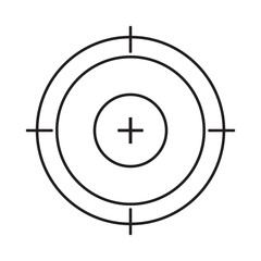 Aim, target, focus, goal linear icon.
