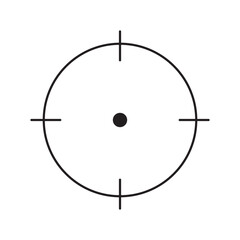 Aim, target, focus, goal linear icon.
