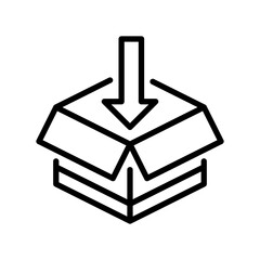 Stock Clearance Line Icon, Outline Symbol for Warehouse Emptying, Final Sale, Inventory Liquidation, Last Chance, and Price Dump. Vector Sign Icon.