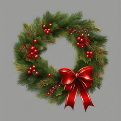 Winter holiday background with Christmas decorations and copy space