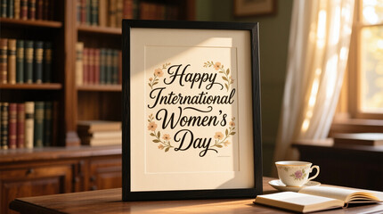 Happy International Women&rsquo;s Day Elegant Script Typography