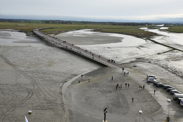 Ponton&nbsp;de&nbsp;la&nbsp;baie du Mont-Saint-Michel&nbsp;en&nbsp;Normandie