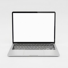 Modern laptop with blank screen