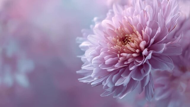 Soft pastel pink abstract backdrop featuring delicate flower, Pastel pink abstract background embellished with soft flowers, creating a harmonious and serene visual effect