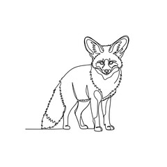 Obraz premium Bat Eared Fox Stands Gracefully Under the Warm Sun, Showcasing Its Distinct Features in the Open Landscape, a True Gem of the African Savanna