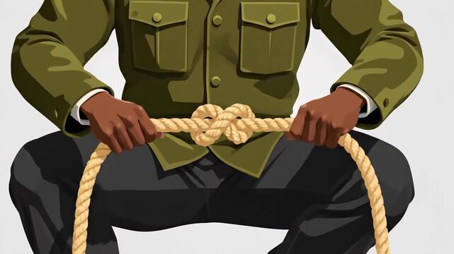Mastering The Art Of Knot Tying, Animated Tutorial, Step By Step Guide, Practical Exercise