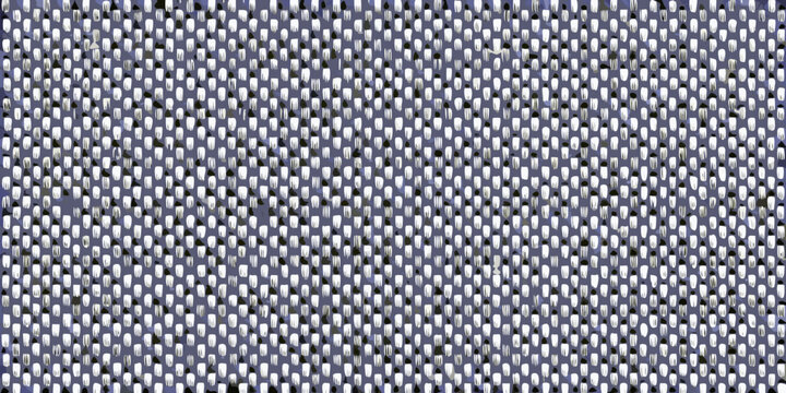 Close up view of a tightly woven blue and white textured fabric pattern