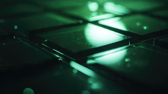 Abstract Green Glass Tile Pattern - Powered by Adobe