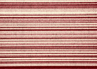 Red halftone horizontal stripe pattern on textured white paper