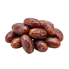 Pile of dates on transparent background, healthy food and snack options