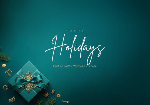Construction theme background - Holiday Christmas 