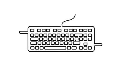 Evolving Creativity With a Minimalist Keyboard Design in a Digital Workspace. One Line on White