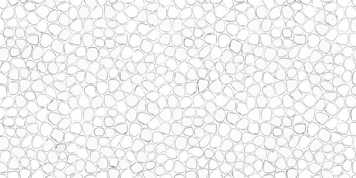A seamless monochromatic pattern of irregular closely packed pebble shapes