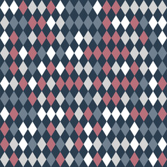Navy Blue and Dusty Pink Harlequin Diamond Pattern Background