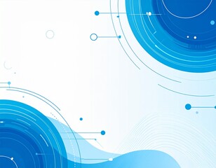 Futuristic network nodes connecting with glowing blue arcs in digital space analysis