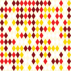 Red Yellow and Brown Harlequin Diamond Pattern Circus Background