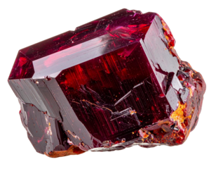 Natural Garnet Mineral Chunk With Crystalline Texture PNG