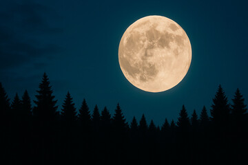 full moon in the night sky