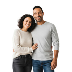 Fototapeta premium A happy couple isolated on white or transparent background