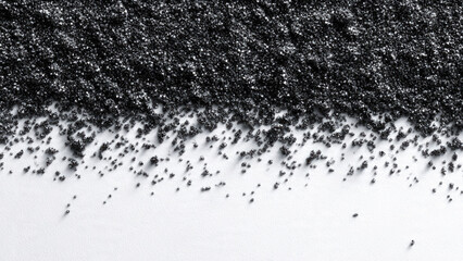 Black Abrasive Material on White Surface