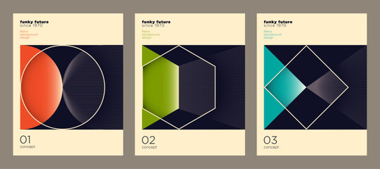 Brochure cover templates design in a minimalist geometric design. Vector illustration.