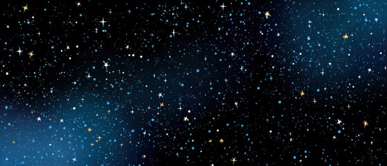 Cosmic starry night sky background illustration design element