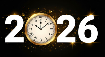 The image is a celebratory design for the year 2026