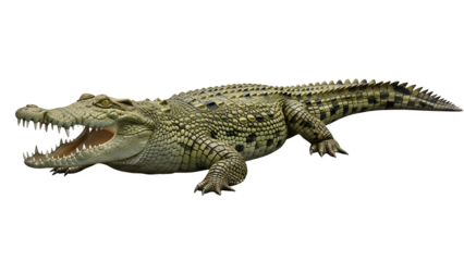CROCODILE ALLIGATOR REPTILE ISOLATED WHITE BACKGROUND PNG.