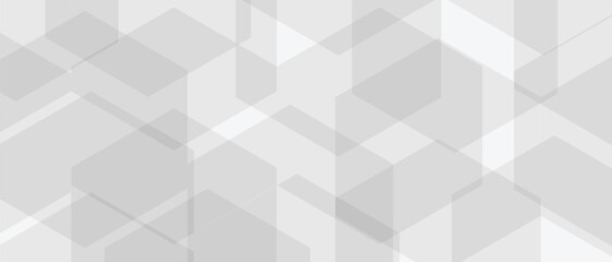 White and gray with black  abstract vector long minimal banner Vector abstract graphic geometric Pattern design background template.