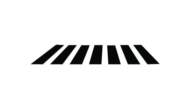 Zebra crosswalk icon vector. diagonal stripes, safe symbol. 