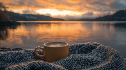 Morning of January st: coffee, blanket, and sunrise .