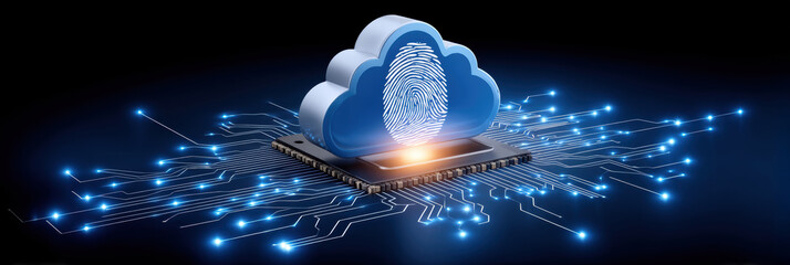 Futuristic cloud computing technology integrated with digital chip for big data