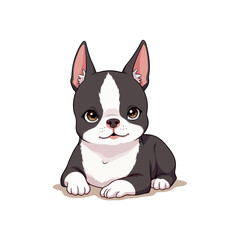 Cute Boston Terrier Clipart 07