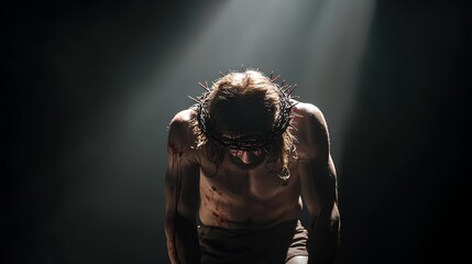 Jesus of Nazareth with crown of thorns