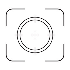 Aim icon. Simple illustration of aim vector icon for web.